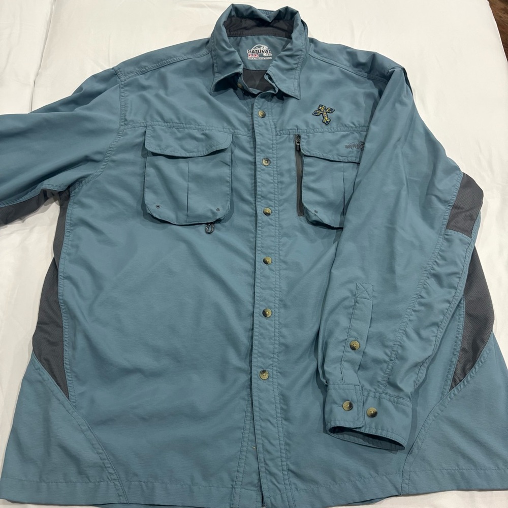 Men's Blue Lightweight Shirt Jacket